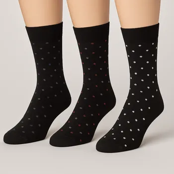 Basile - Italské pánské bavlněné ponožky business Pois - 3 páry - 3 páry/bílo-šedá, černá, modrá