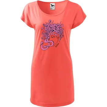 Dámské tričko DOBRÝ TRIKO Dámské tričko/šaty Medusa Velikost: M, Barva: Korálová