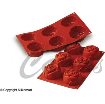 Čokoláda Forma silikon terakota : RŮŽE 6 x 115ml