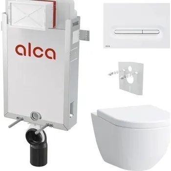 Alcadrain Set modul k zazdění, WC Pro, sedátko s tlač.bílá mat M1876 KAE073