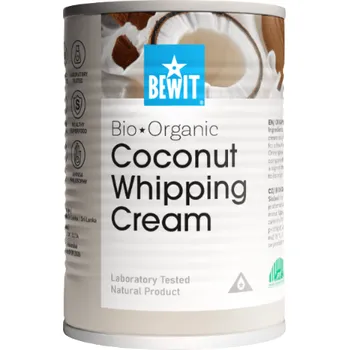 Bewit Kokosový krém na šlehání, BIO 400 ml (Neobsahuje lepek ani laktózu)