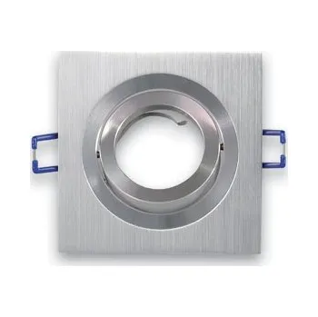 Lampička Fabas 6649-00-040 Davis, hranatá bodovka z hliníku v hliníkové úpravě, max 1x50W, 9,2x9,2cm