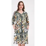 Vienetta Dámské domácí šaty s tříčtvrtečním rukávem Marie: khaki 3XL