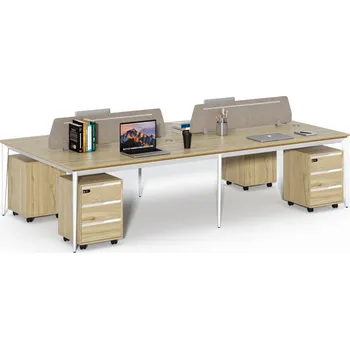 Kancelářská sestava Kancelářská sestava 4 osoby Houseland Profit Max 02 3216 dub/bílá