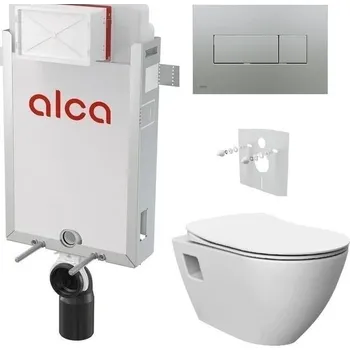 Alcadrain Set modul k zazdění, WC Urban, sedátko s tlač.chrom mat M372 KAE028