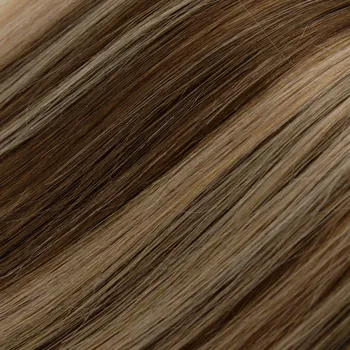 Příčesek Clip in vlasy 30cm 100% lidské - REMY 100g - tmavý melír