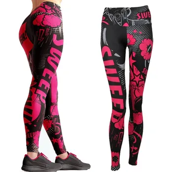 Dámské legíny SWEEP SWPT105 COMIX černá/růžová S