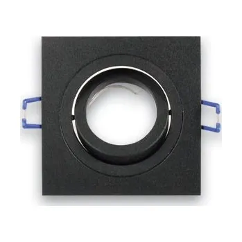 Lampička Fabas 6649-00-060 Davis, hranatá bodovka z hliníku v černé úpravě, max 1x50W, 9,2x9,2cm