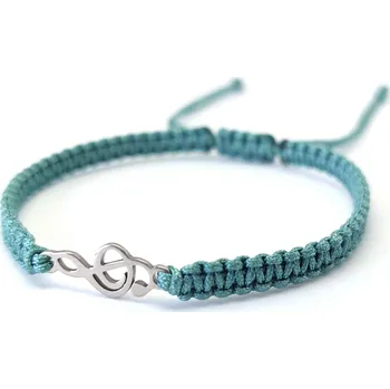 Náramek Maj šperky Náramek s houslovým klíčem Barva: Tyrkysová, Velikost: Dámská