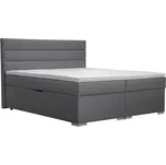 Čalouněná postel s úlož. prost. a matracemi s topp. NEW BOLERO 180x200 cm šedá