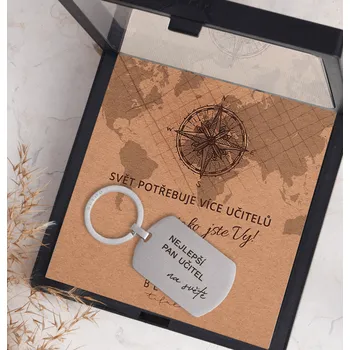 Klíčenka Nejlepší pan učitel v dárkové krabičce