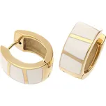 Nerezové náušnice 7249 - zlatobílé barvy - SER.7249