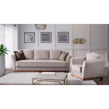 Sedací souprava Sedací souprava LORETTA 3+1 (3FBA+1S) | Zoya 2 | Nožky: Koňak - BIS 9