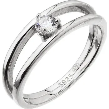 Prsten Stříbrný prsten s jedním zirkonem 15017.1 56