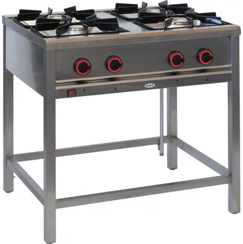 Sporák Plynový gastronomický sporák 4-hořákový, 900x900x850 mm, 20,5 kW | EGAZ, TGP-420.II