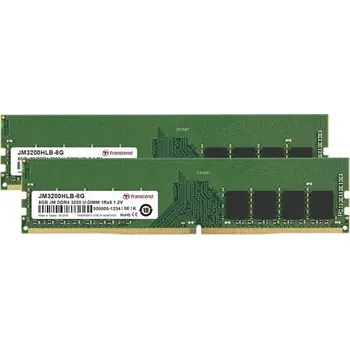 Operační paměť TRANSCEND DIMM DDR4 16GB (Kit of 2) 3200Mhz 1Rx8 1Gx8 CL22 1.2V JM3200HLB-16GK
