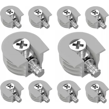 Nábytkové kování Interex Police excentr s táhlem 20 mm / Šedá - 10ks