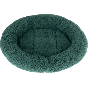 Pelíšek pro psa Útulný pelíšek Fluffy 2 v1 - tmavě zelená: D 50 x Š 42 x V 7,5 cm