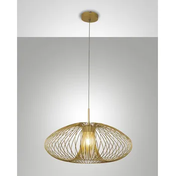 Fabas 3706-40-225 Fassa, drátěné závěsné svítidlo, 1xE27 max.40W, zlatá, prům. 60cm