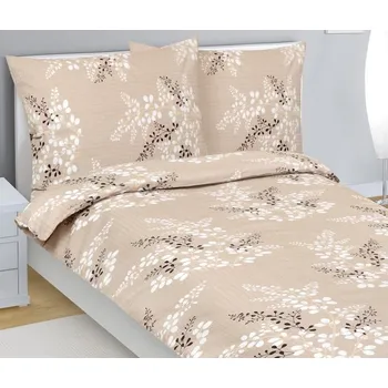 Povlečení krepové Béžová,Hnědá,Bílá BX1001347 - 140x220, 70x90 cm