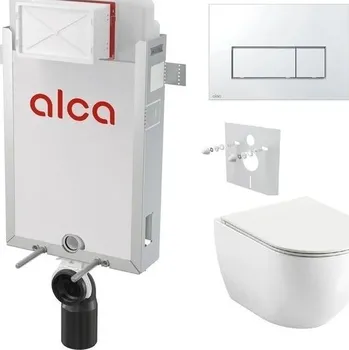 Alcadrain Set modul k zazdění, WC Urban City, sedátko s tlač.chrom lesk M571 KAE013