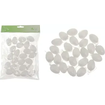 Velikonoční dekorace Vajíčka plastová 4 cm, 24 kusů VEL5045 WT - SLEVA 3% s kodem radost25