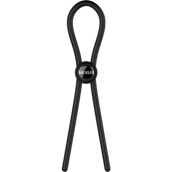 Nexus Forge Single Adjustable Lasso Silicone Cock Ring Black