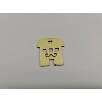 Vánoční dekorace Dřevěný výřez domeček vyřezávaný