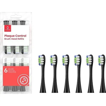 Náhradní hlavice k elektrickému kartáčku Oclean Plaque Control, černé 6 ks + Professional Clean, bílé 6 ks