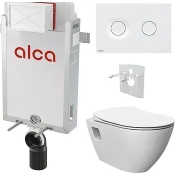 Alcadrain Set modul k zazdění, WC Urban, sedátko s tlač.bílá mat M1976 KAE037