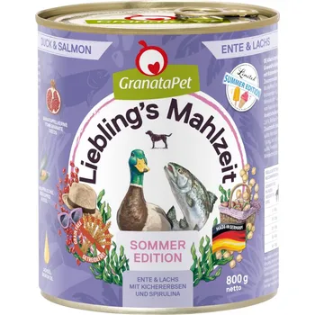 6x800g Granatapet Liebling´s Mahlzeit limitovaná letní edice kachní a losos