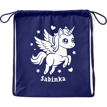 Městský batoh Vak Jednorožec se jménem Barva: Modrá