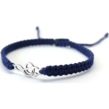 Náramek Maj šperky Náramek s houslovým klíčem Barva: Tmavě modrá, Velikost: Dámská