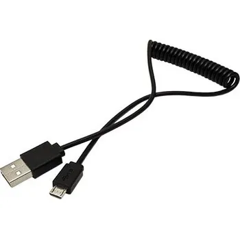 Datový kabel ROLINE USB 2.0 kabel, USB A(M) - microUSB B(M), kroucený, 1m, černý - 11.02.8317