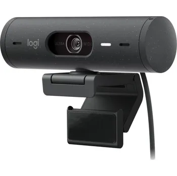 Webkamera Logitech webkamera BRIO 500, Full HD, 4x zoom,RightLight 4 s HDR, grafitová,USB-C