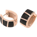 Nerezové náušnice 7256 - růžově pozlacené - SER.7256