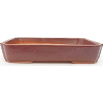 Květináč Keramická bonsai miska 18 x 13 x 3 cm vínová