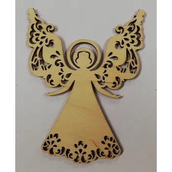 Vánoční dekorace Dřevěný výřez anděl č.5