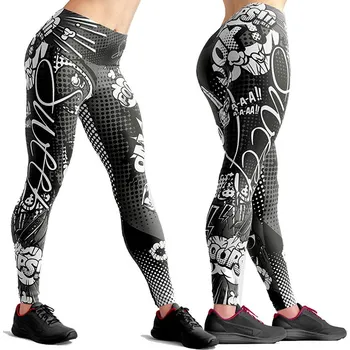 Dámské legíny SWEEP SWPT132 COMIX šedá – bílá M