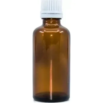 Bewit Lahvička skleněná hnědá lesklá, 50 ml, bílá pipeta (Doplněk)