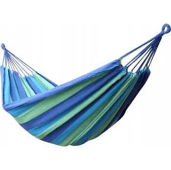 Zahradní houpačka Závěsná houpací síť pro 2 osoby modrá.