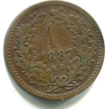 František Josef I. 1 Kreuzer 1887/KB.