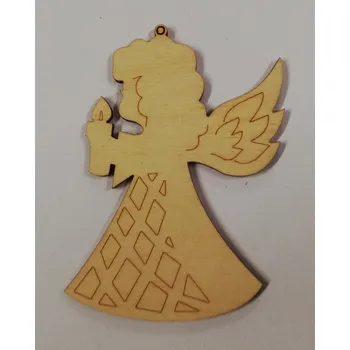 Vánoční dekorace Dřevěný výřez anděl č.16