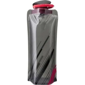 Skládací flexibilní láhev na vodu s karabinou Plastová cestovní láhev Opakovaně použitelná měkká lahev do pouzdra Outdoor hydratace černá