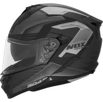 Helma na motorku BRUNOX přilba N304S CARVER, NOX (černá matná, titanová, vel. L)