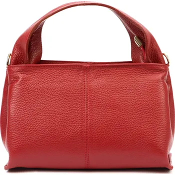 Kožená kufříková kabelka Luka 24-061 červená