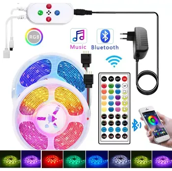 LED páska Light LED pásek Bluetooth music 5050 120LED IP20 28W RGB, 10metrů, komplet (LED pásek multicolor 10 metrů komplet )