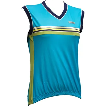 SHIMANO dres dámský bez rukávů, modrá/žlutá, L