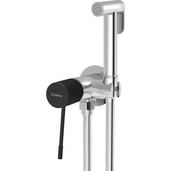 Vodovodní baterie SOLARIS podomítková bidetová baterie se Stop sprškou, kulatá, chrom/černá mat + slevový kód, + prodloužená záruka