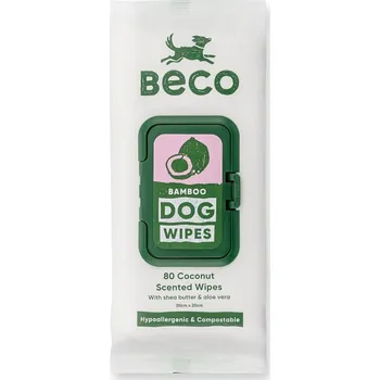 Kosmetika pro psa Beco Čisticí ubrousky pro psy kokosová vůně 80ks
